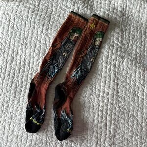 Smartwool Brown and Black Graphic Knee-High Socks